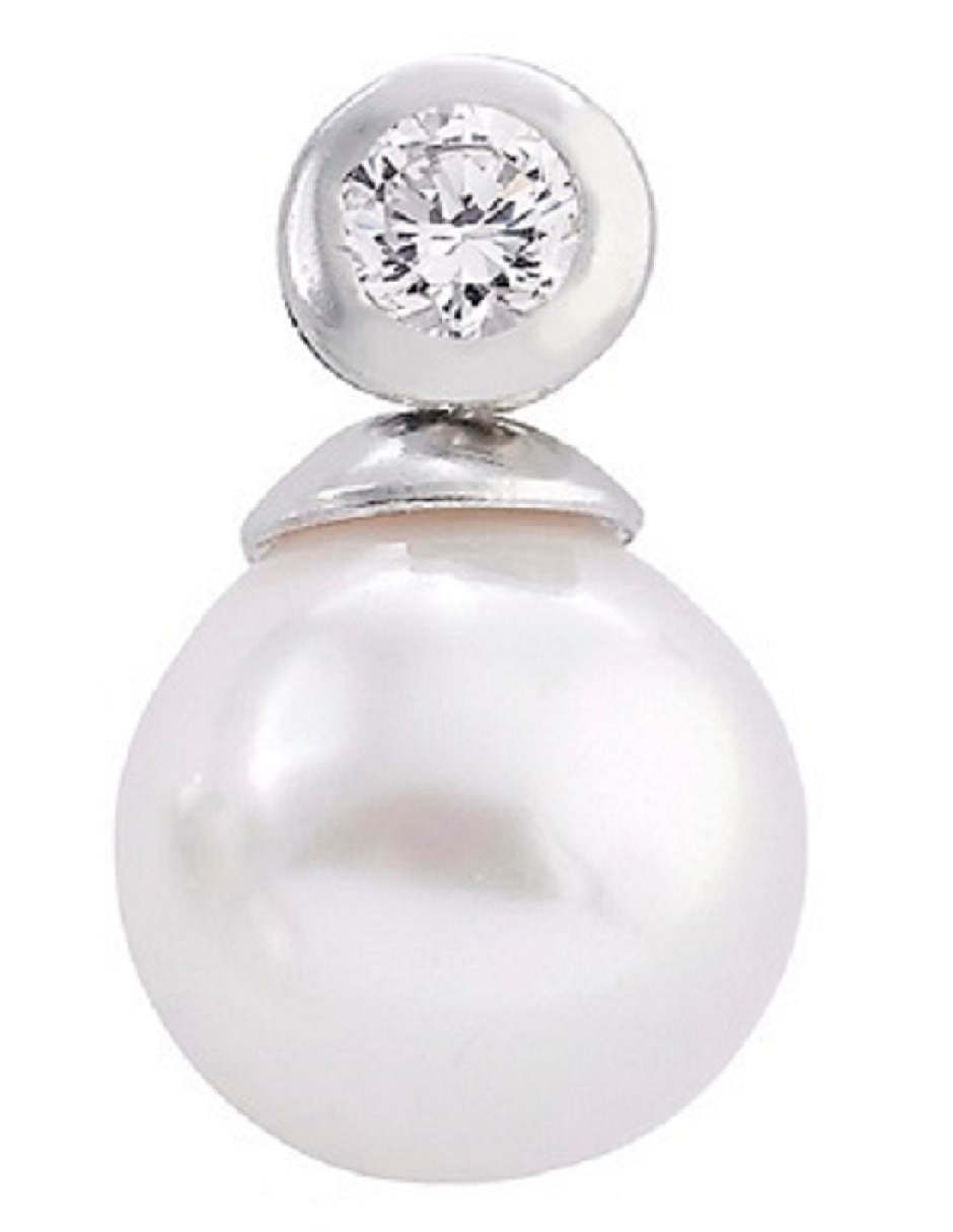 Broqueles de esfera de plata P 925 con acabado lustre perla 2