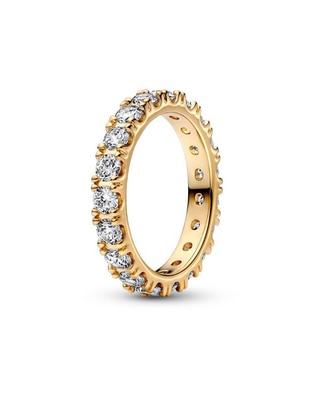 Anillo Timeless de plata P 925 zirconia cúbica baño de oro Anillo Timeless de plata P 925 zirconia cúbica baño de oro