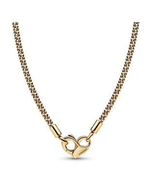 Collar de plata con acabado baño de oro P 925