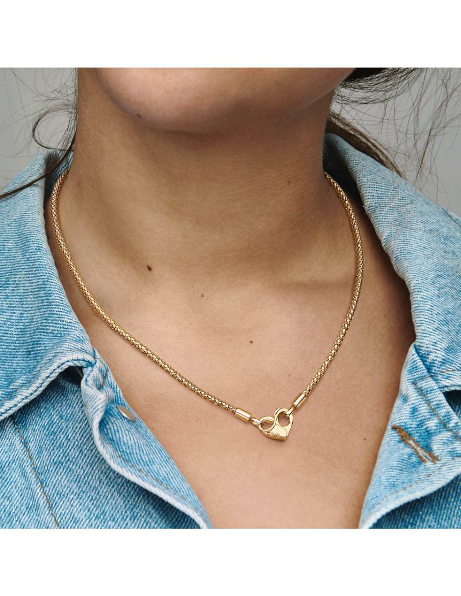 Collar de plata con acabado baño de oro P 925 3