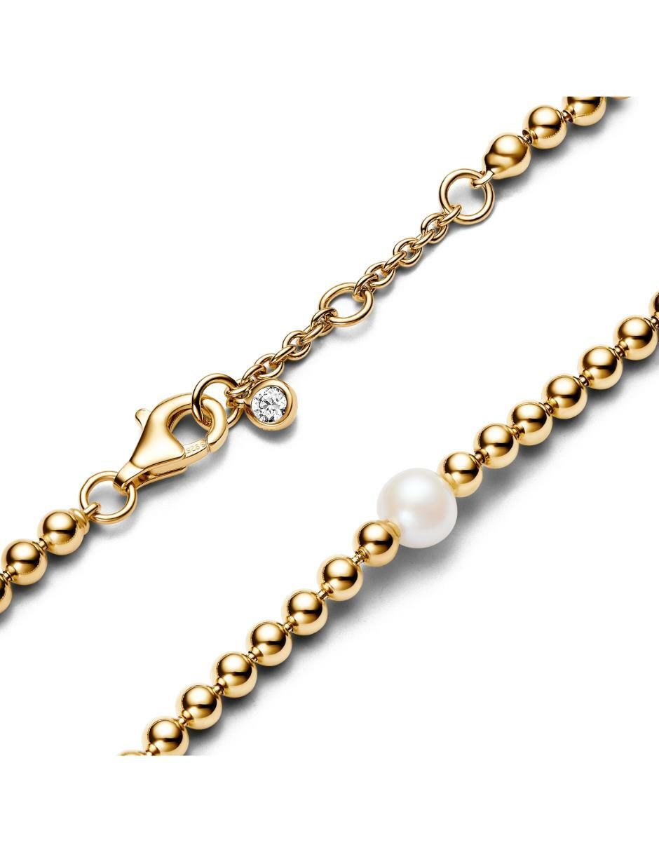 Brazalete de plata con perla P 925 acabado brillante 2