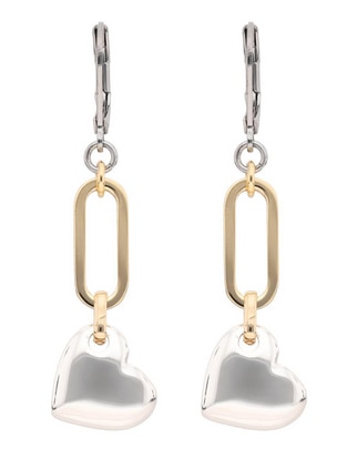 Aretes de corazón Tritone Pear con acabado brillante Aretes de corazón Tritone Pear con acabado brillante