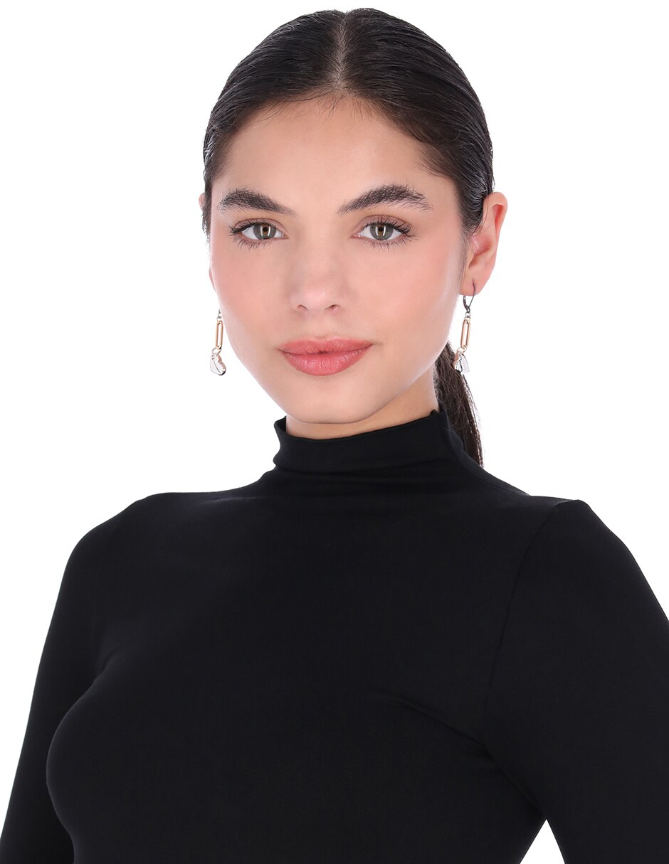 Aretes de corazón Tritone Pear con acabado brillante 3