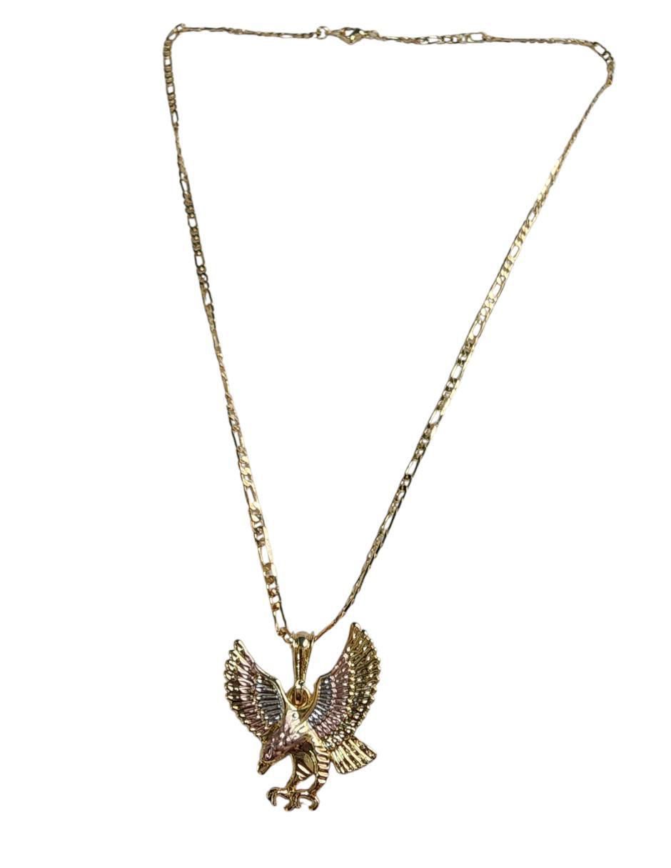Collar águila Ave de oro laminado 14 K 4