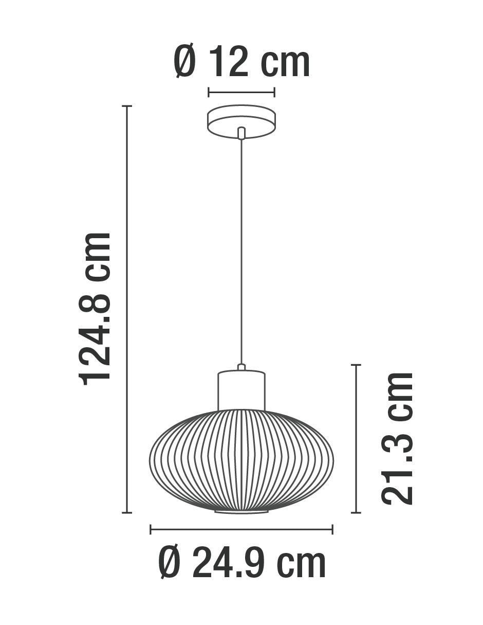 Lámpara colgante Calux incandescente y led