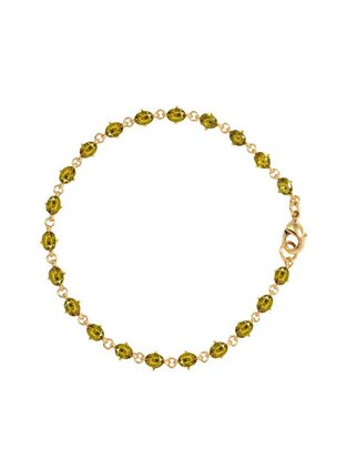Pulsera con zirconia acabado baño de oro Pulsera con zirconia acabado baño de oro