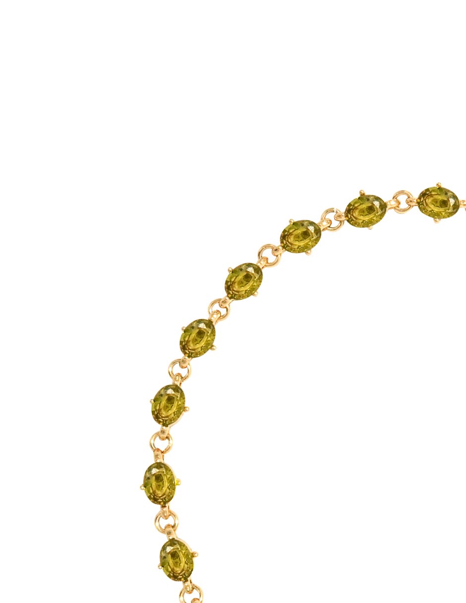 Pulsera con zirconia acabado baño de oro 2