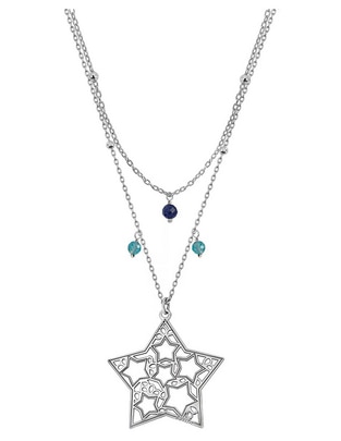 Collar de estrella Deseos de plata P 925