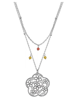 Collar de flor Deseos de plata P 925