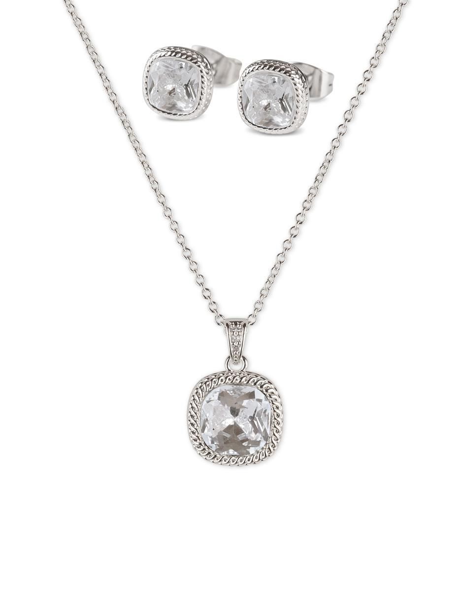 Set de collar y aretes Set Cleo 14 k zirconia cúbica 1