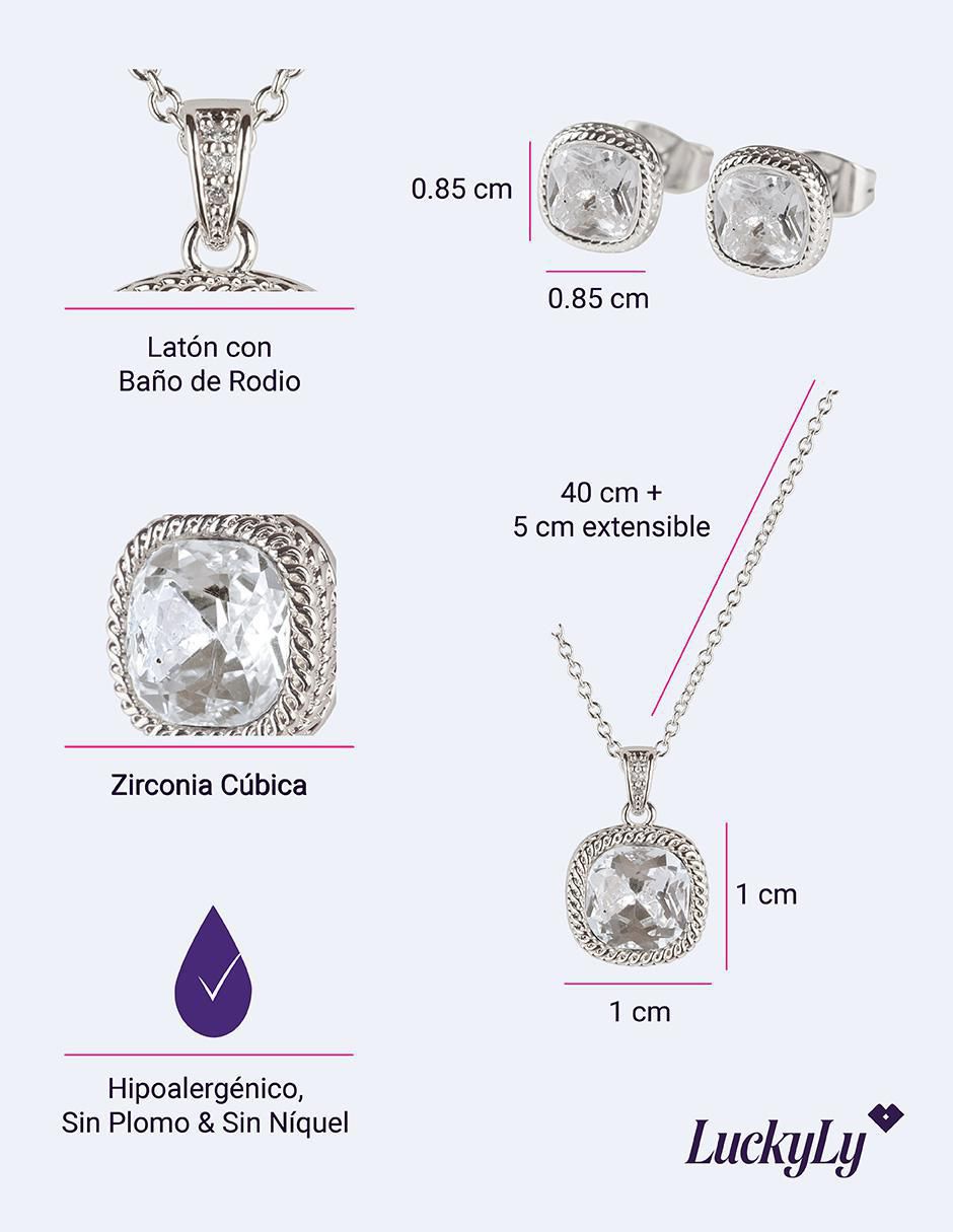 Set de collar y aretes Set Cleo 14 k zirconia cúbica 4