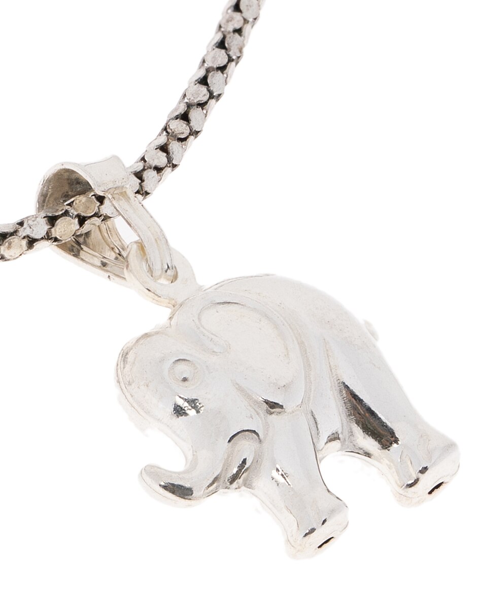 Pulsera de plata P 925 Elefante acabado liso 2