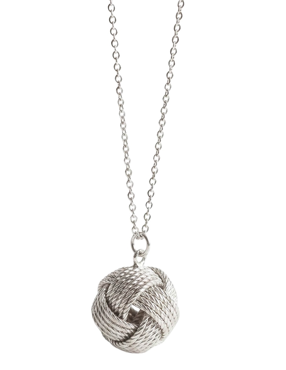Colgante y dije de nudo torzal plata P 925 1
