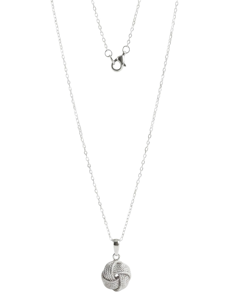 Colgante y dije de nudo torzal plata P 925 Colgante y dije de nudo torzal plata P 925