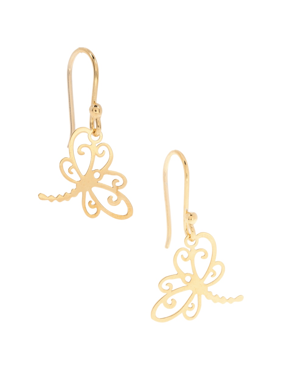 Aretes y collar de libélula Naturaleza de plata p 925