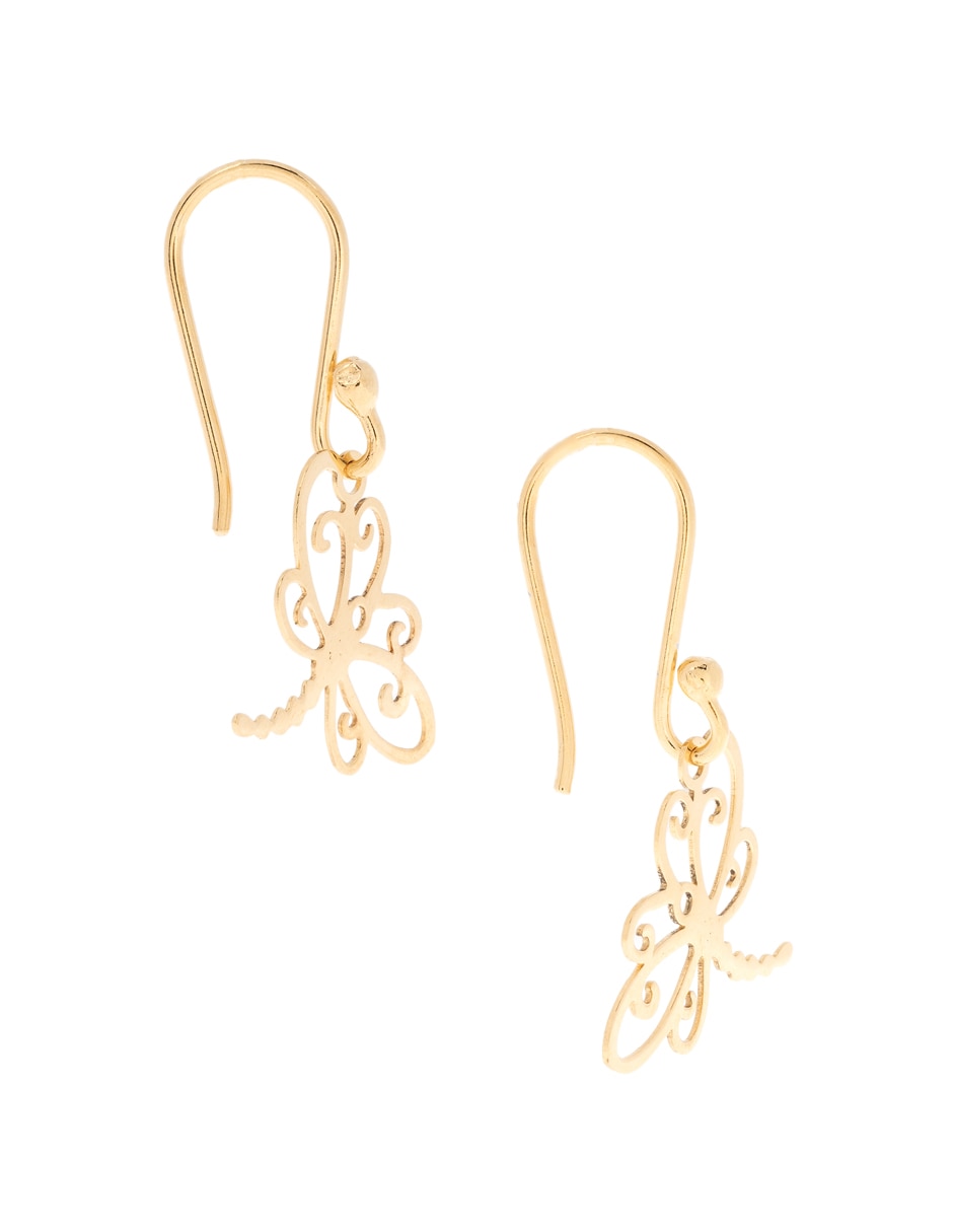 Aretes y collar de libélula Naturaleza de plata p 925