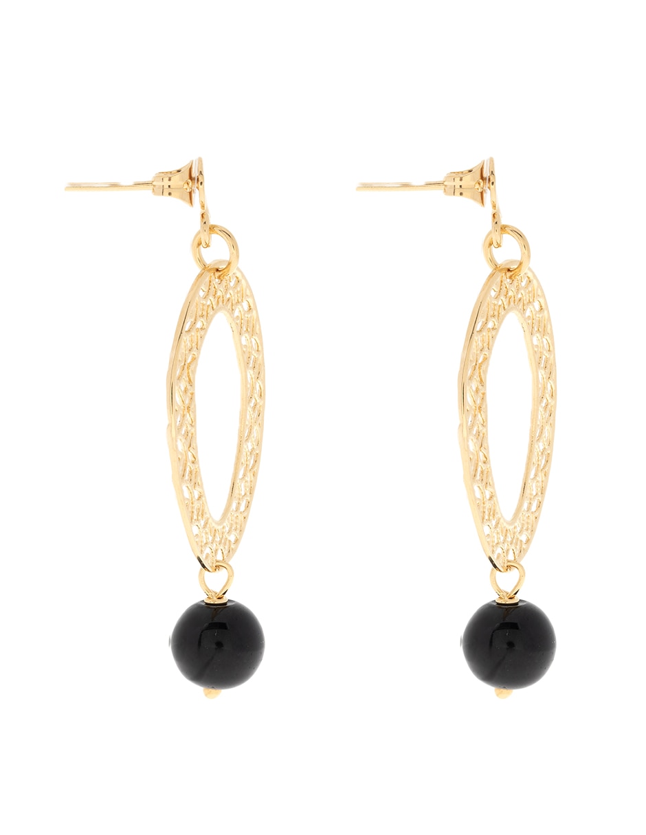 Aretes y collar ovalado Filigrana de plata p 925 ónix 4
