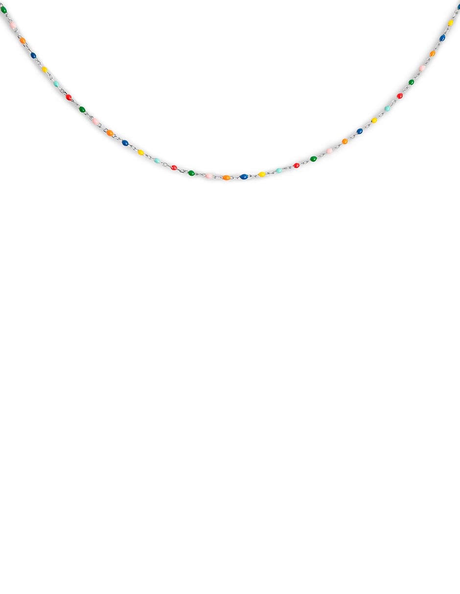 Collar Dots Colors de plata P 925 Collar Dots Colors de plata P 925