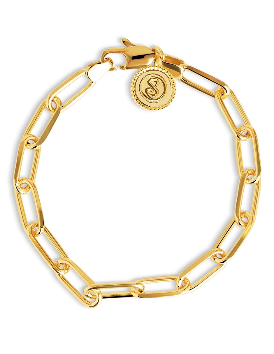 Pulsera Link acabado baño de oro 18 K