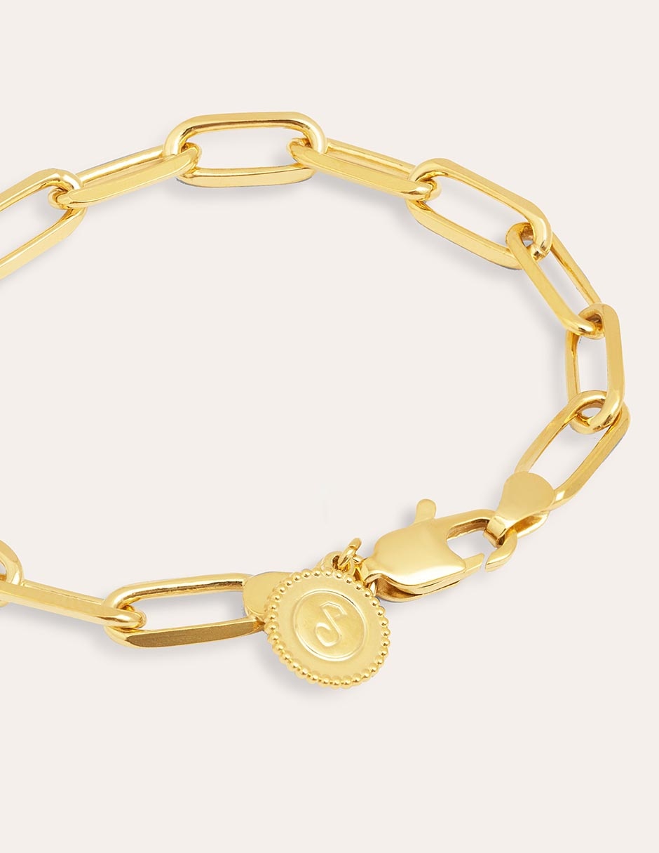 Pulsera Link acabado baño de oro 18 K 2