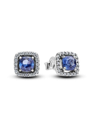 Aretes cuadrados Timeless de plata P 925 con acabado brillante