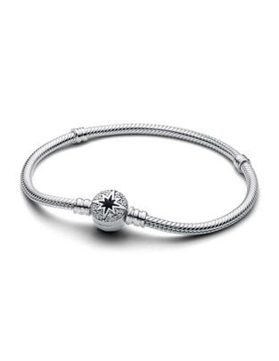 Brazalete de plata con zirconia cúbica P 950 acabado pulido