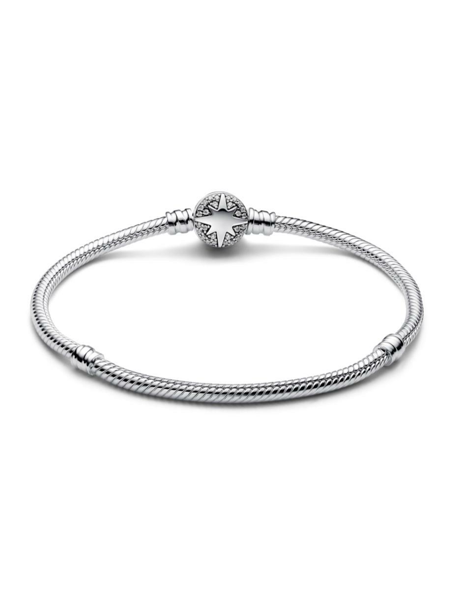 Brazalete de plata con zirconia cúbica P 950 acabado pulido 3