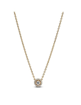 Collar de plata con acabado baño de oro P 925