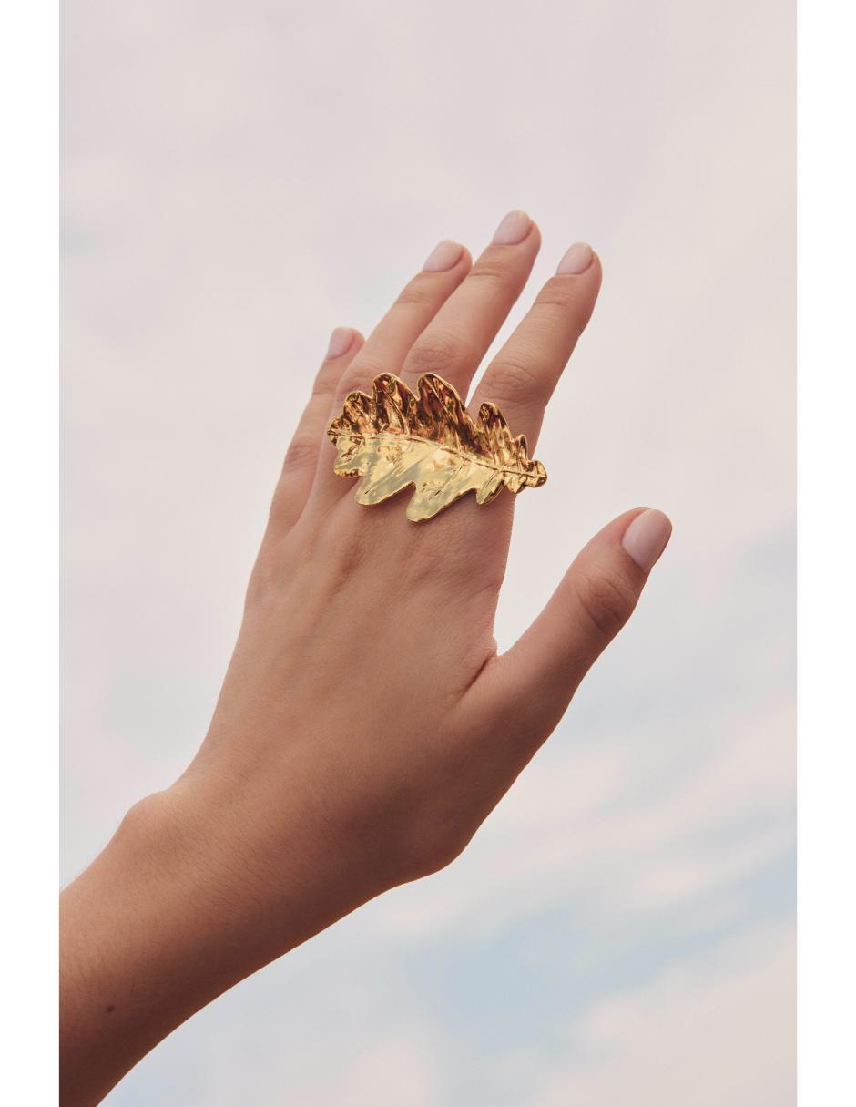 Anillo Into 18 k baño de oro 6