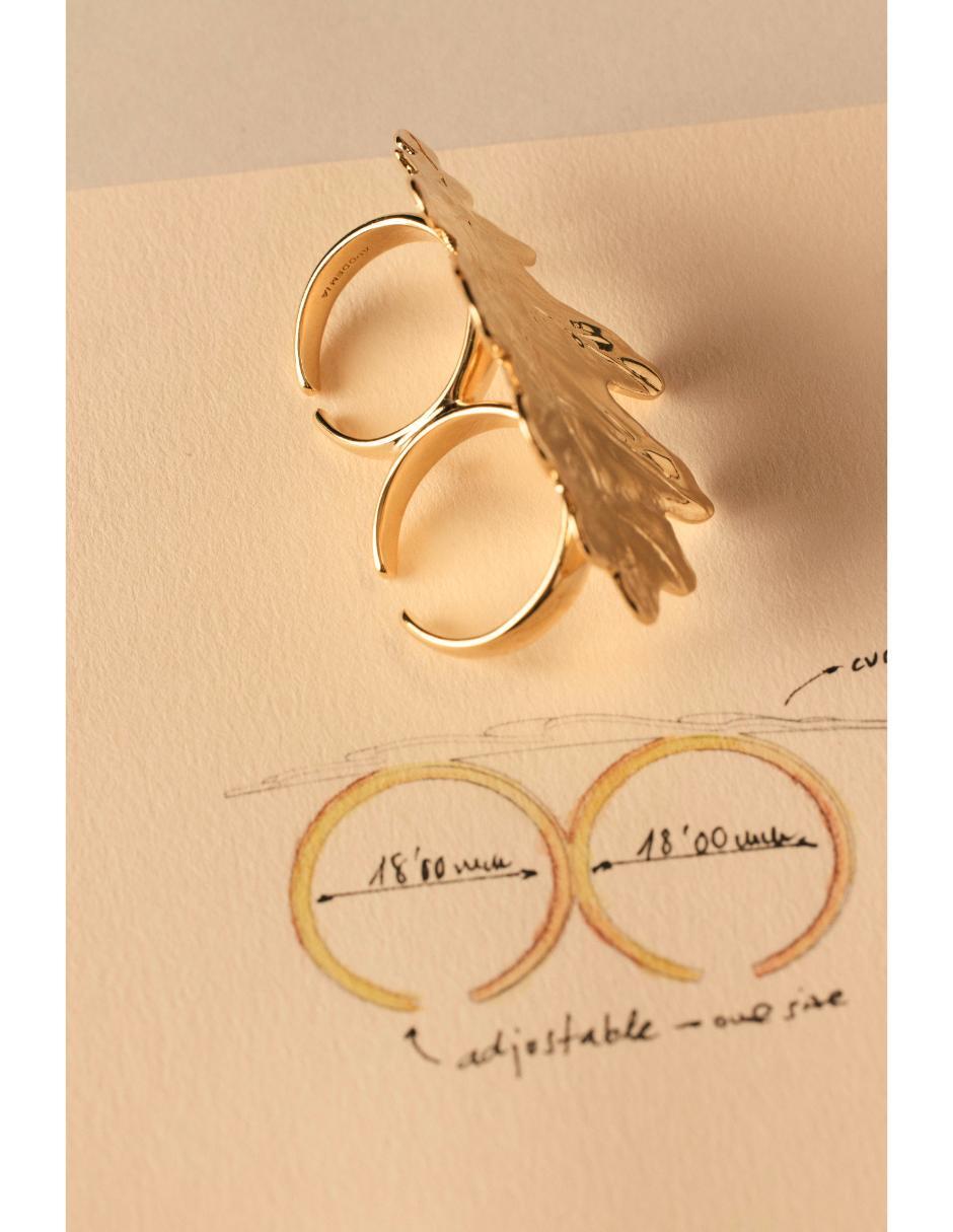 Anillo Into 18 k baño de oro 2