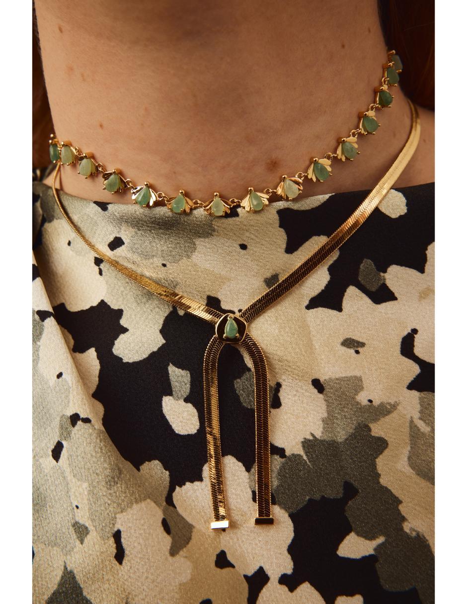 Collar Firefly con acabado baño de oro 18 K 4