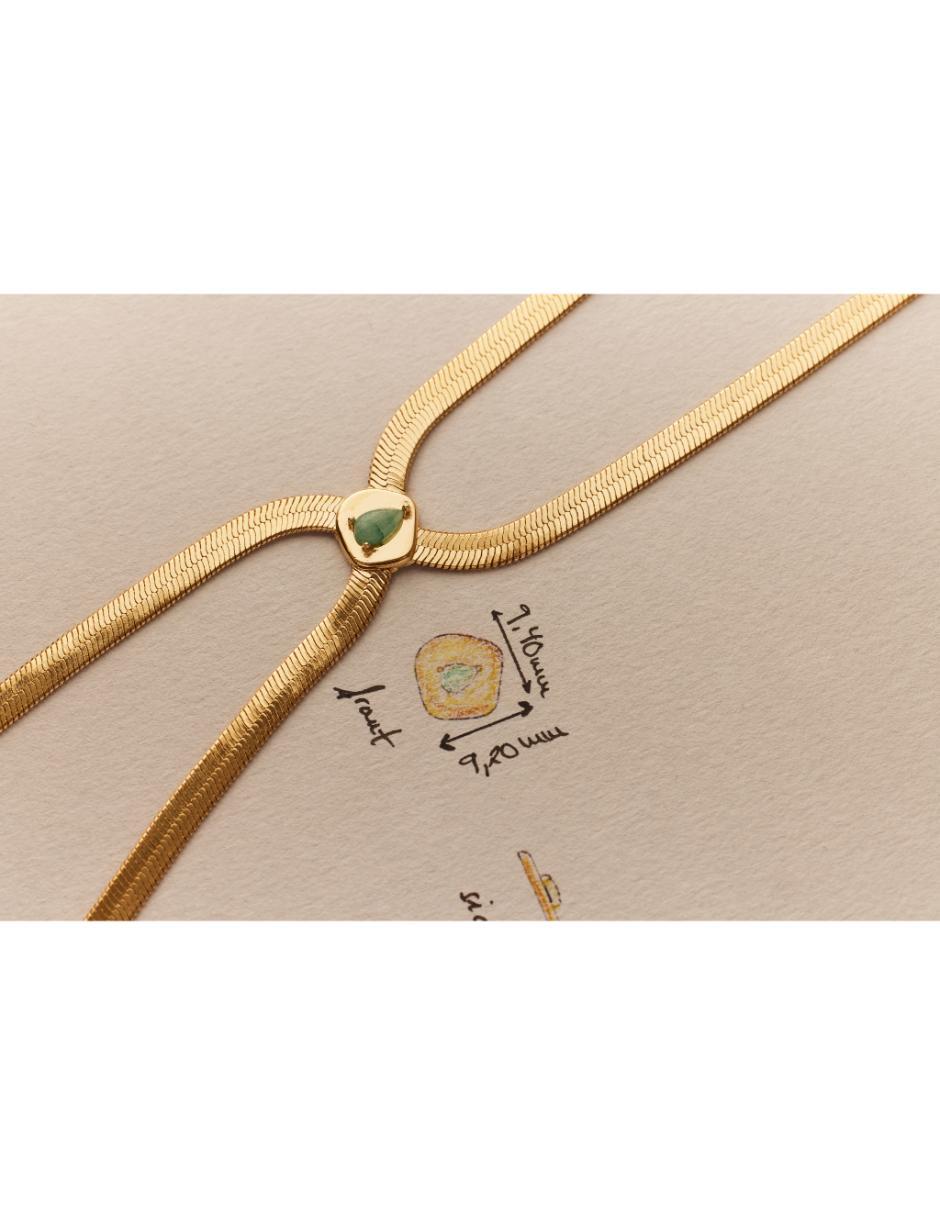 Collar Firefly con acabado baño de oro 18 K 5