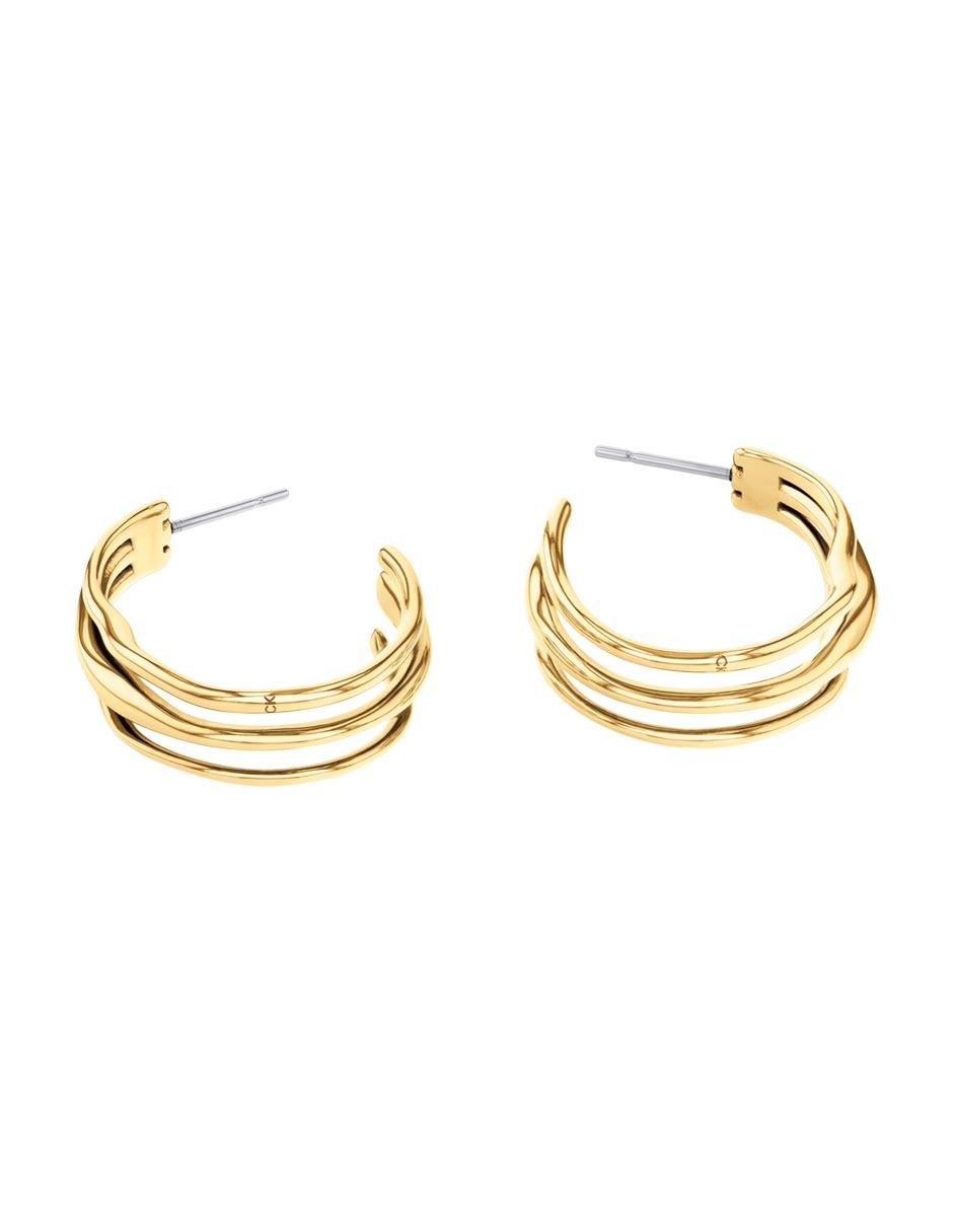 Aretes de aro con acabado brillante 2
