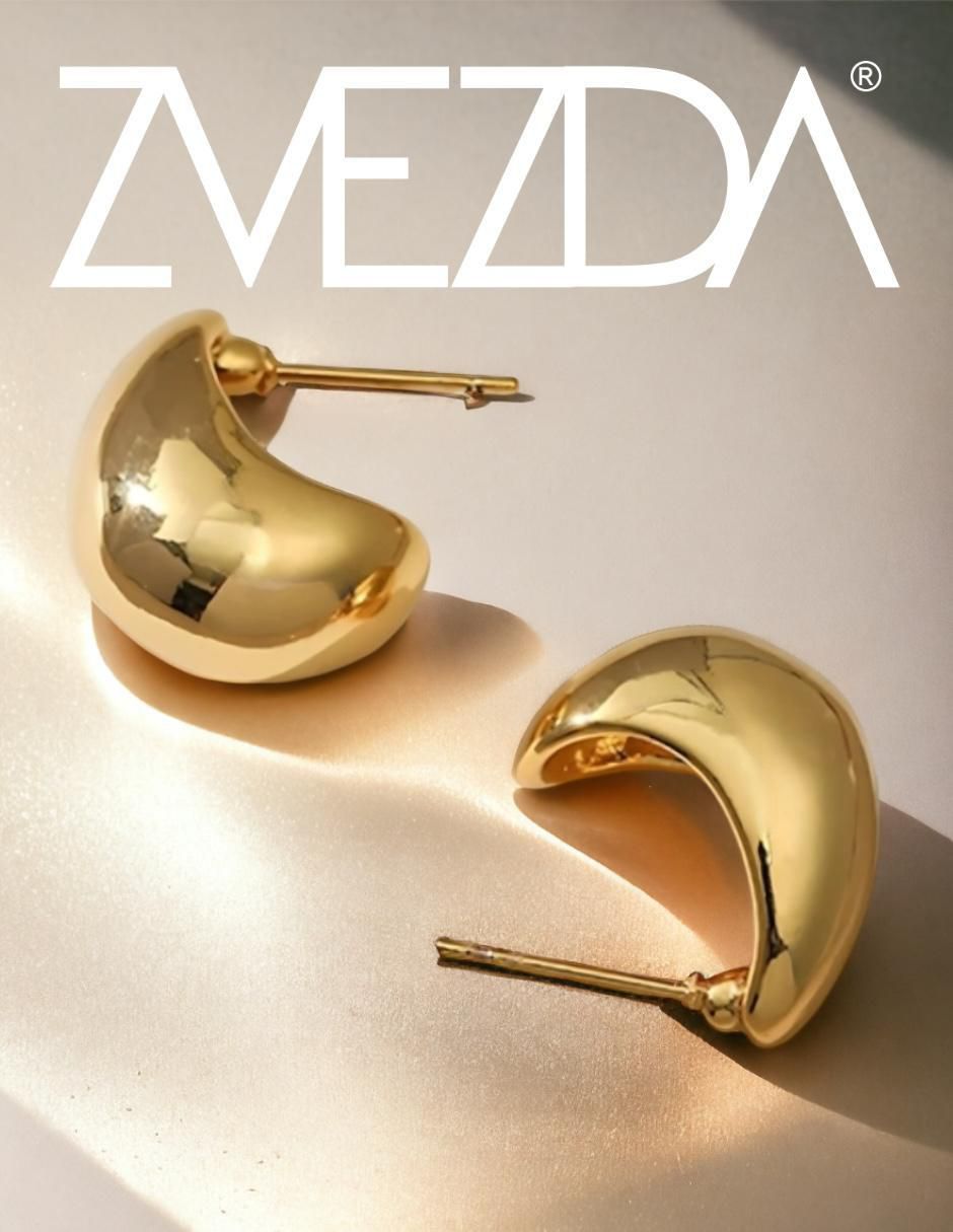Aretes de gota con acabado brillante 2