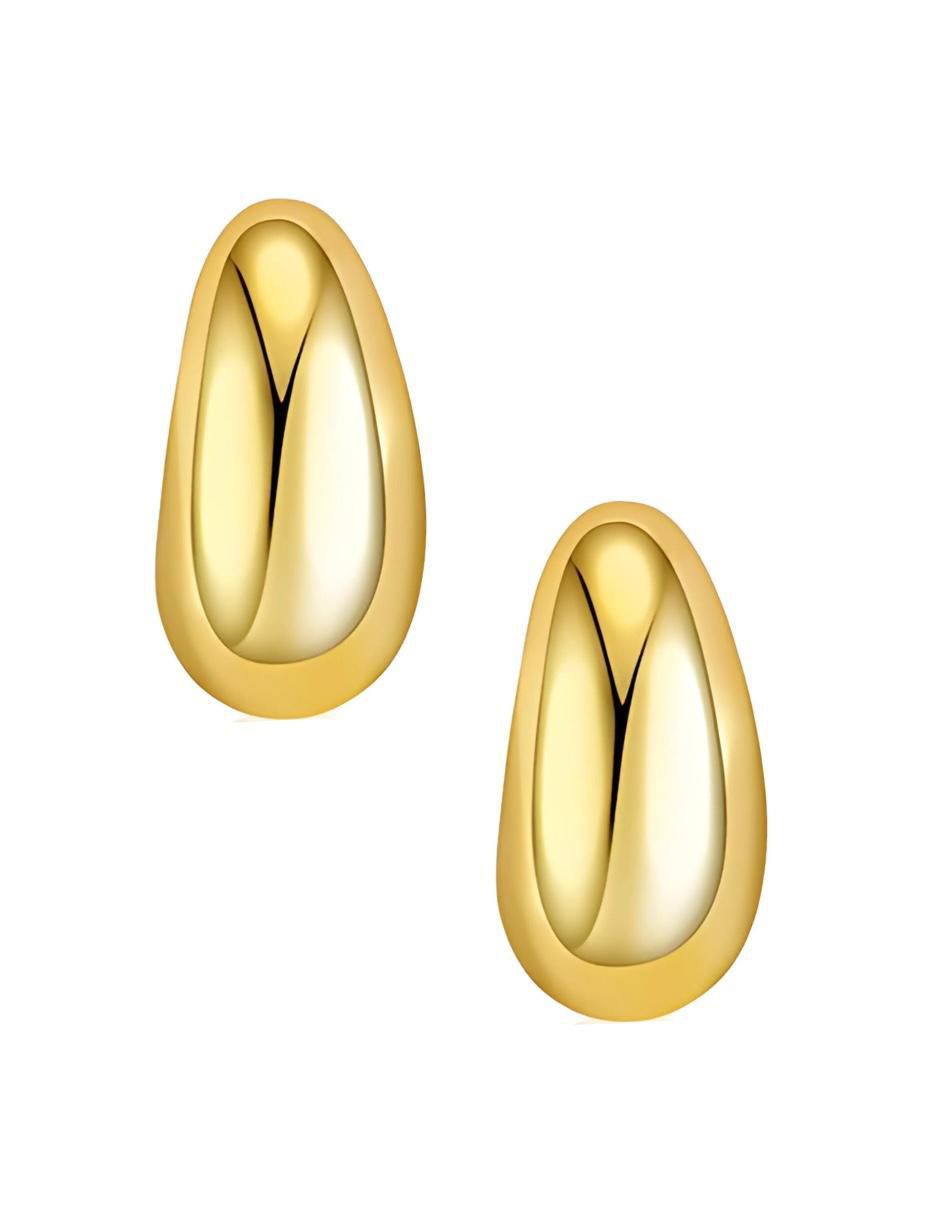 Aretes de gota con acabado brillante 3