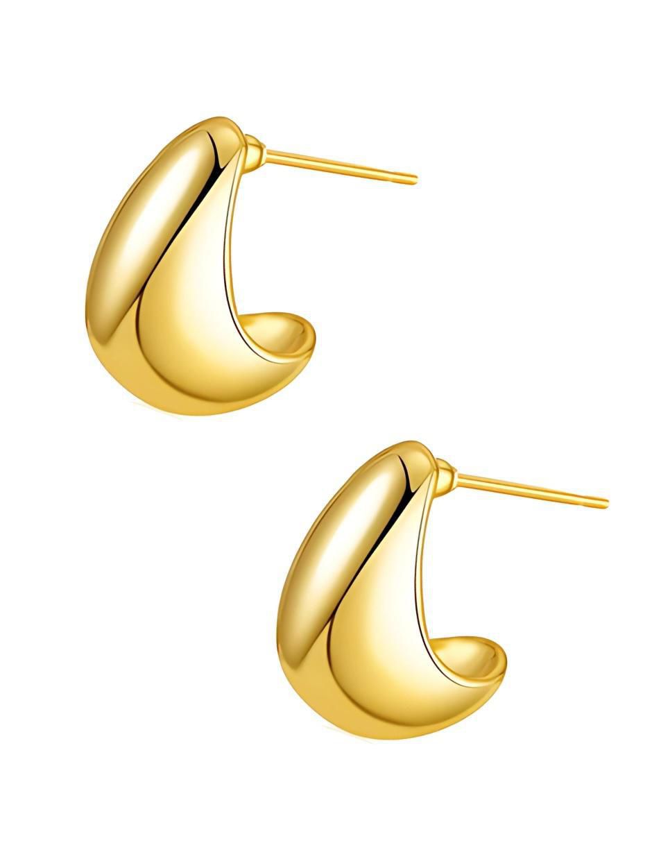 Aretes de gota con acabado brillante 4