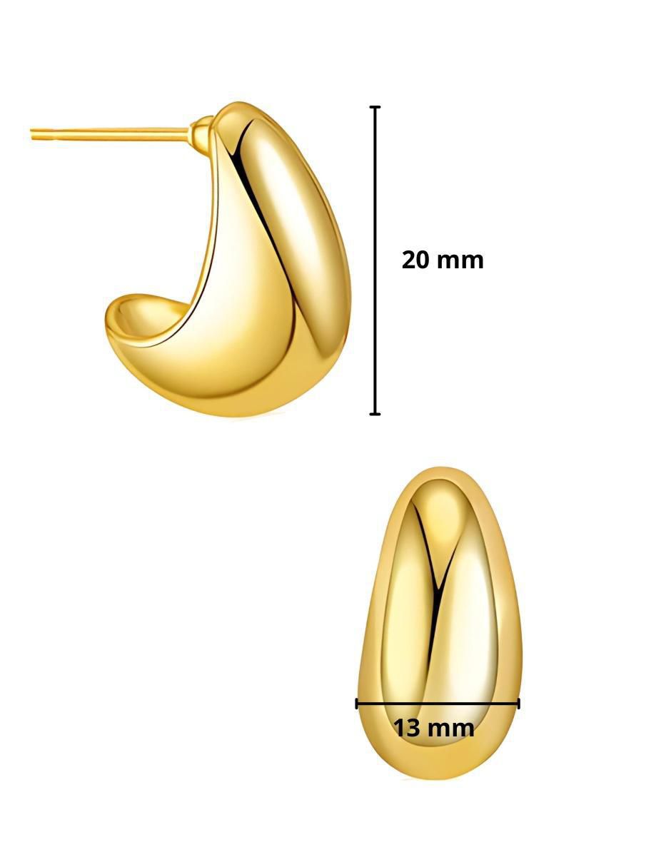 Aretes de gota con acabado brillante 5