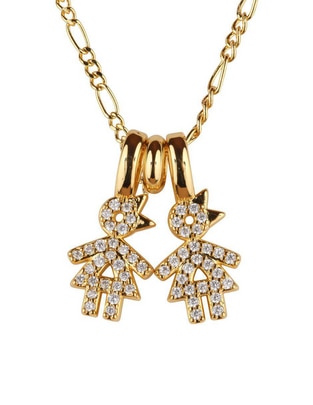 Collar de Niña Darcy de baño de oro 14 K Collar de Niña Darcy de baño de oro 14 K