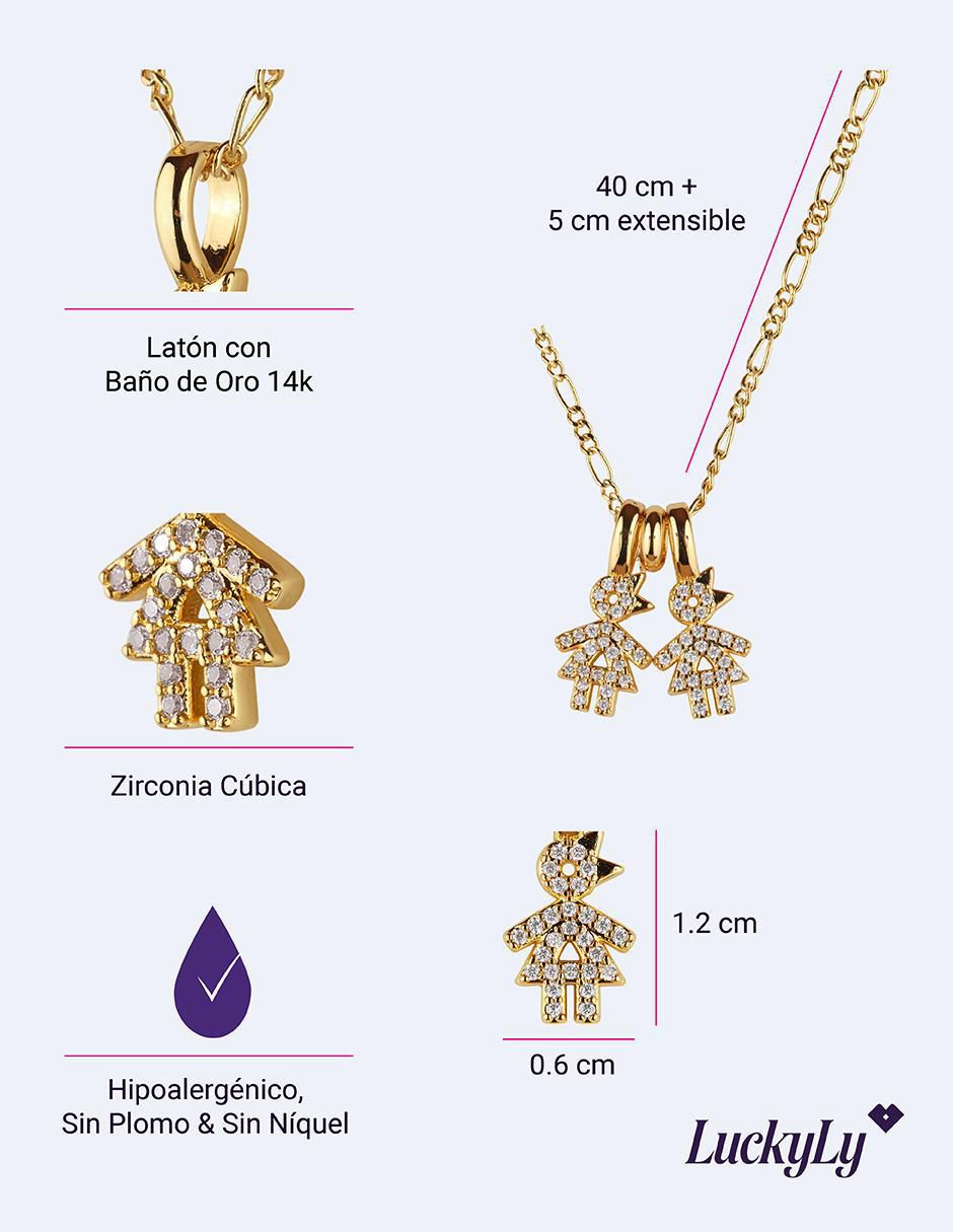 Collar niña Darcy con acabado baño de oro 14 K 6