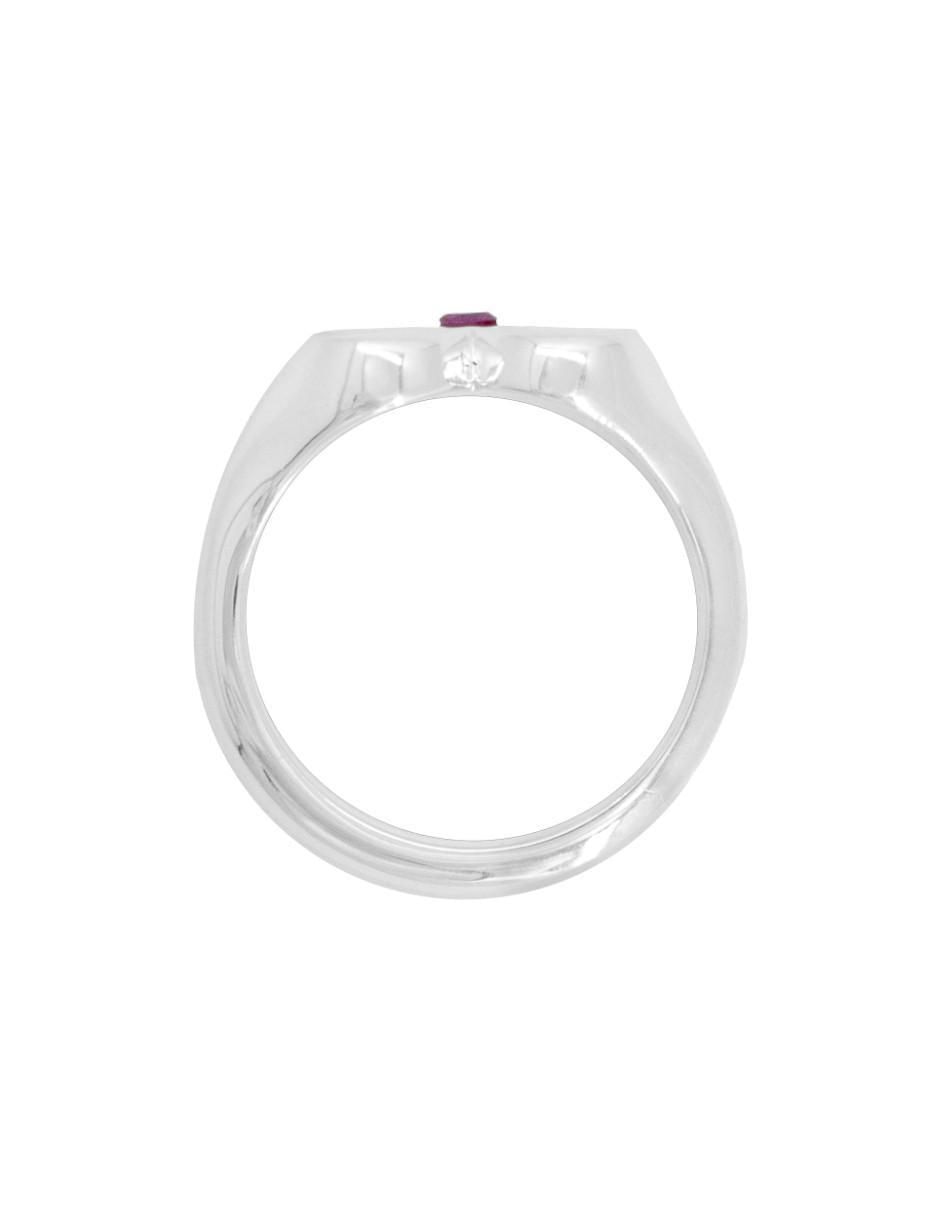 Anillo de corazón P 925 de plata zirconia liso 2