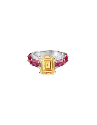 Anillo P 925 de plata topacio