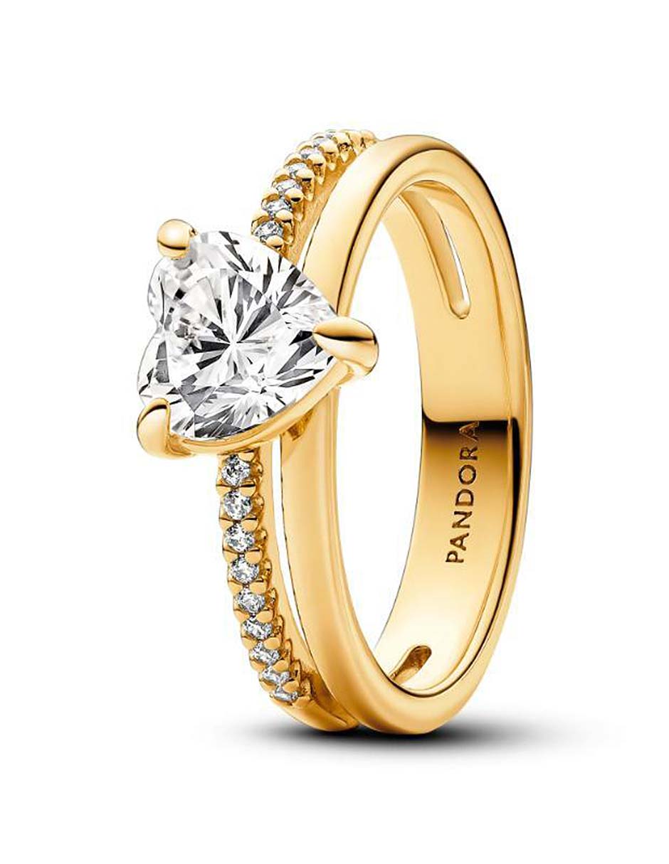 Anillo redondo Timeless P 925 de plata zirconia cúbica brillante 2