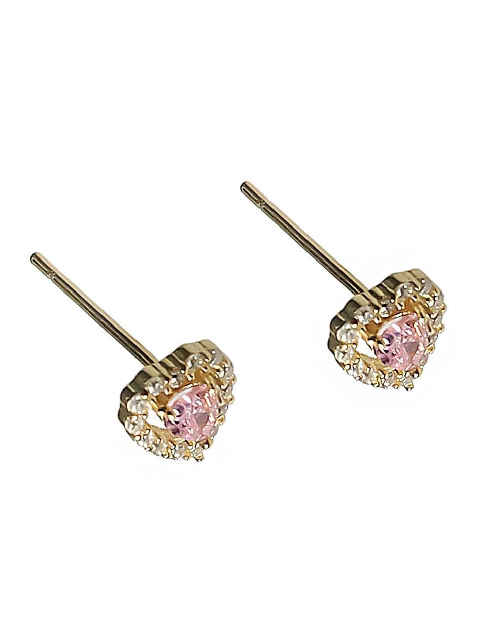 Aretes de corazón de plata P 925 con acabado brillante 2