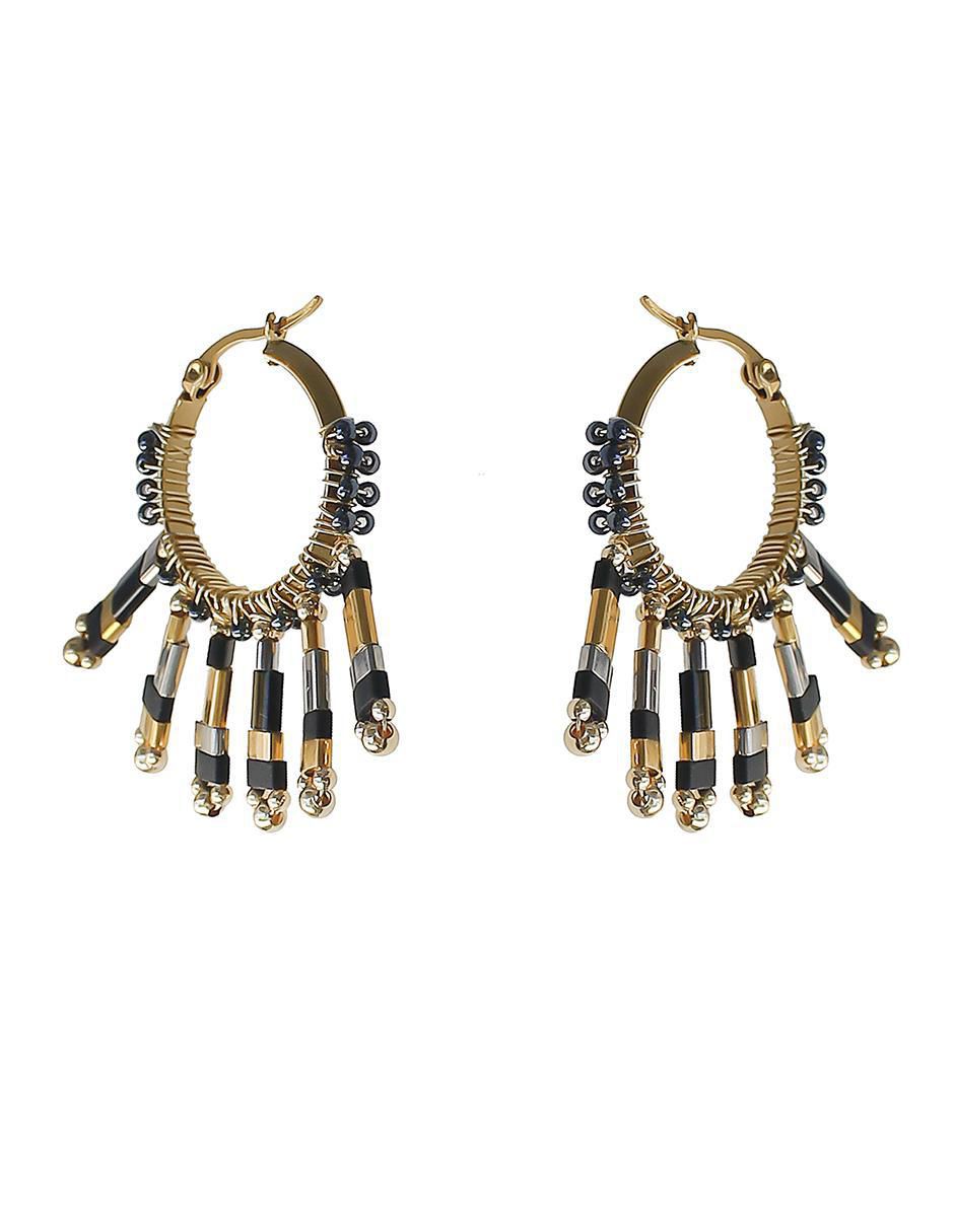 Aretes con acabado chapa de oro