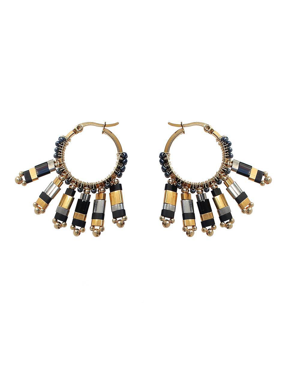 Aretes con acabado chapa de oro 2