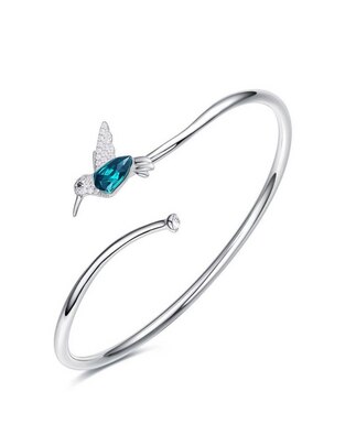 Pulsera con cristal austriaco P 925 acabado liso Pulsera con cristal austriaco P 925 acabado liso