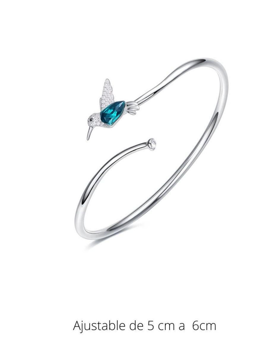 Pulsera con cristal austriaco P 925 acabado liso 4