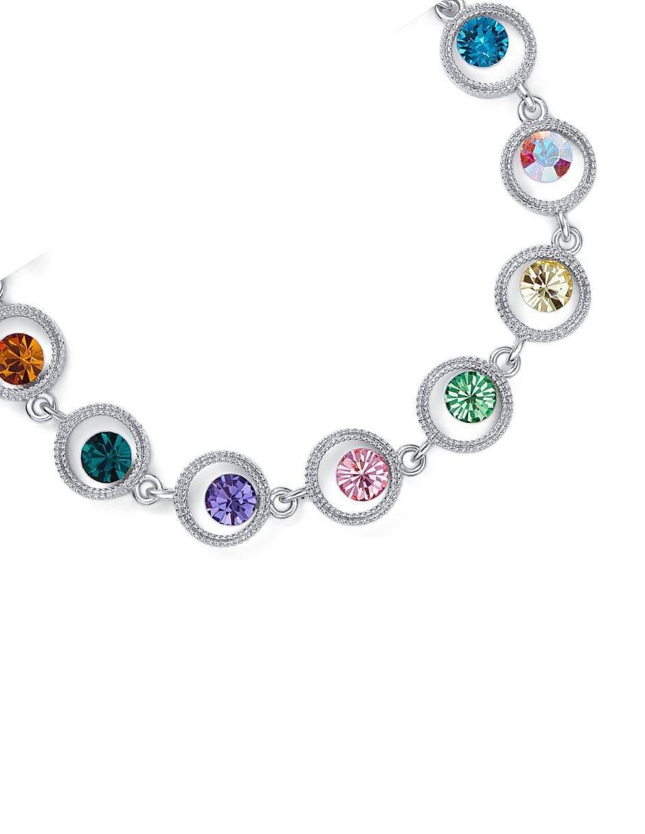Pulsera con cristal austriaco acabado liso 2