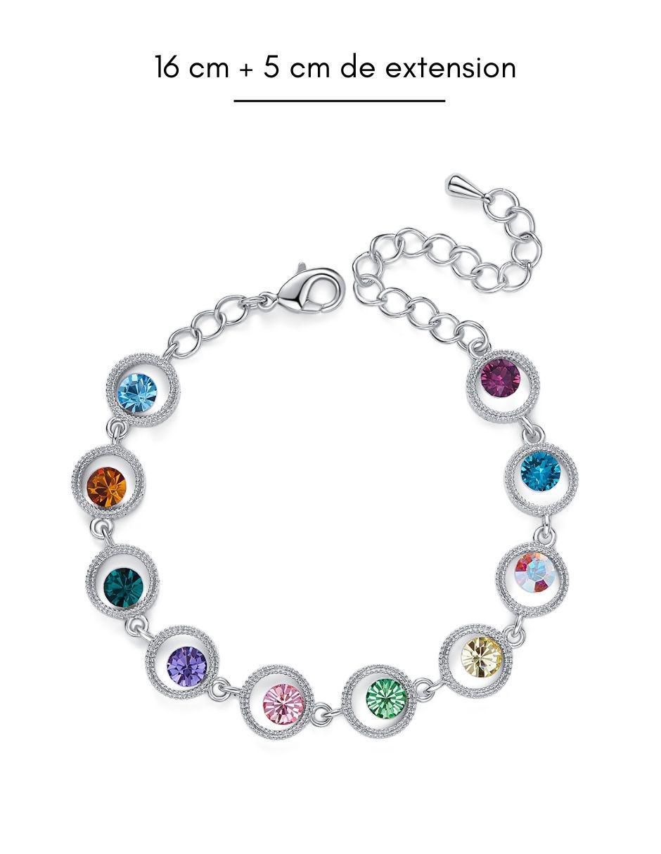 Pulsera con cristal austriaco acabado liso 3