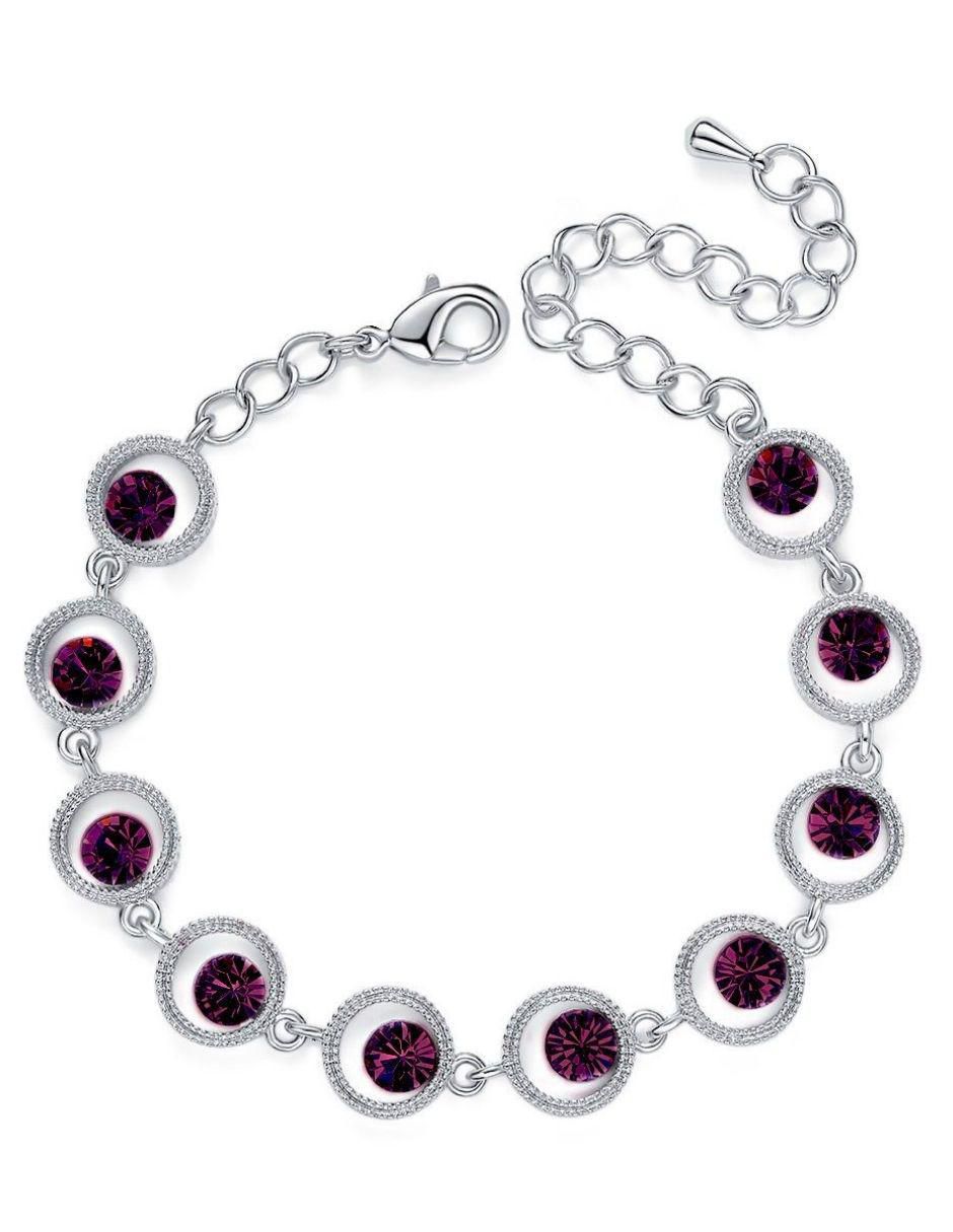 Pulsera con cristal acabado brillante